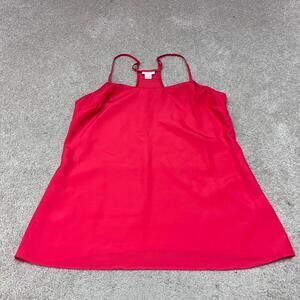 J Crew Blouse Women’s Red Sleeveless Size 2